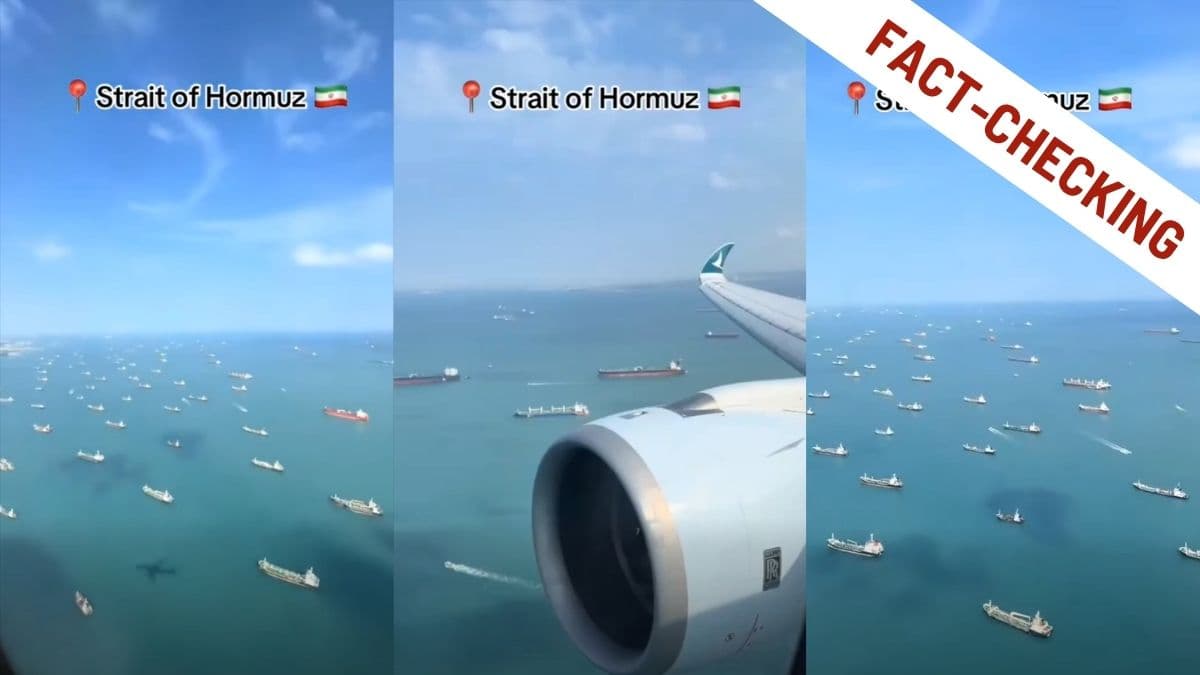 Questo video non mostra delle navi bloccate nello stretto di Hormuz, ecco perché